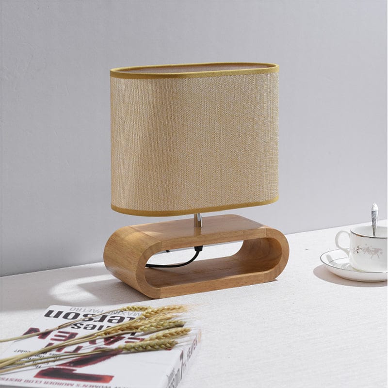 Cozy Wooden Desk Lamp with Soft Light