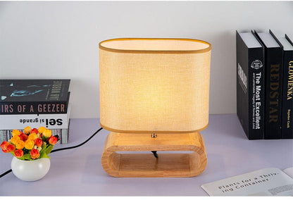 Cozy Wooden Desk Lamp with Soft Light