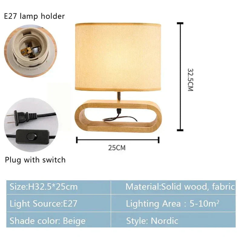 Cozy Wooden Desk Lamp with Soft Light