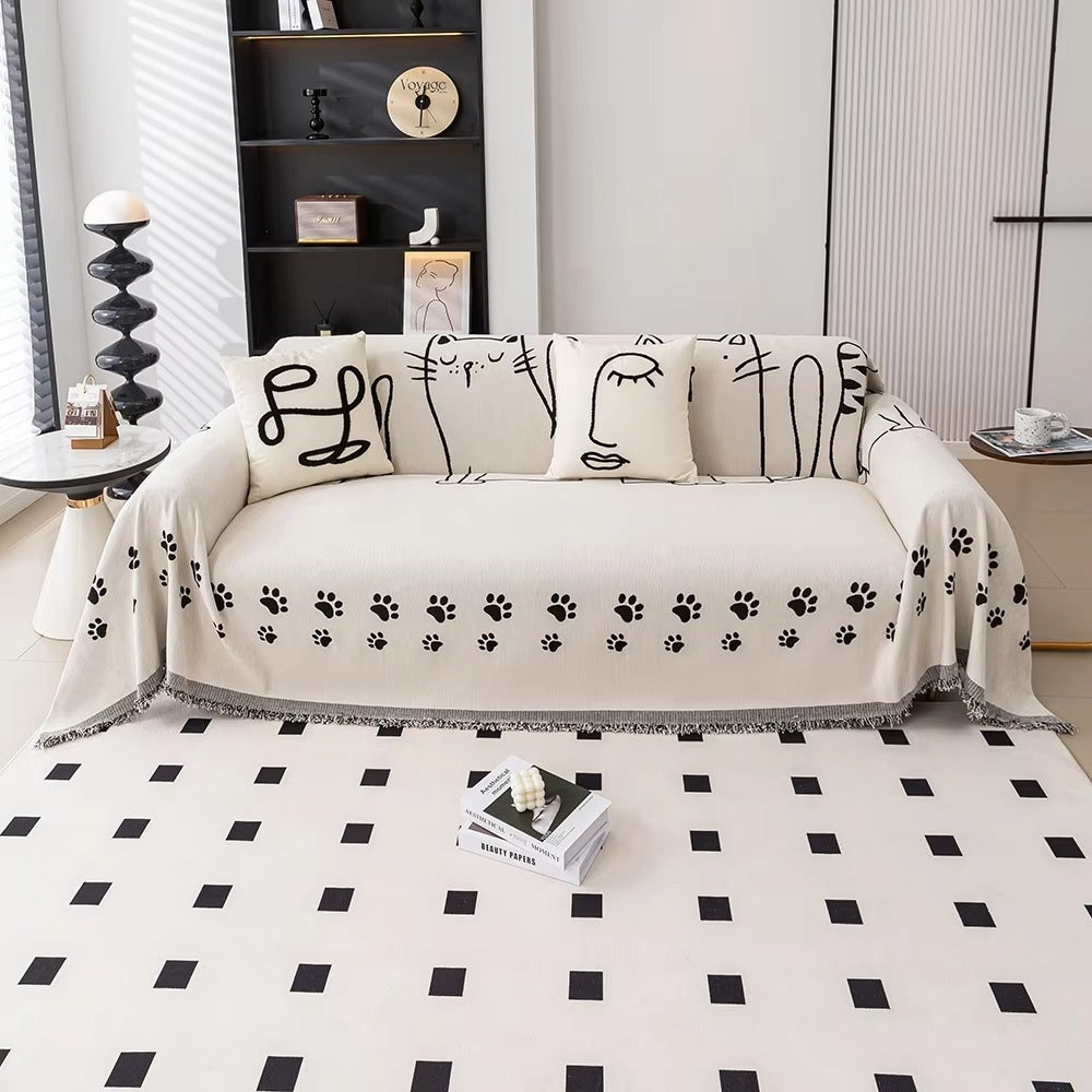 Cozy Faux Fur Pet Sofa Throw Cover - Luxicro