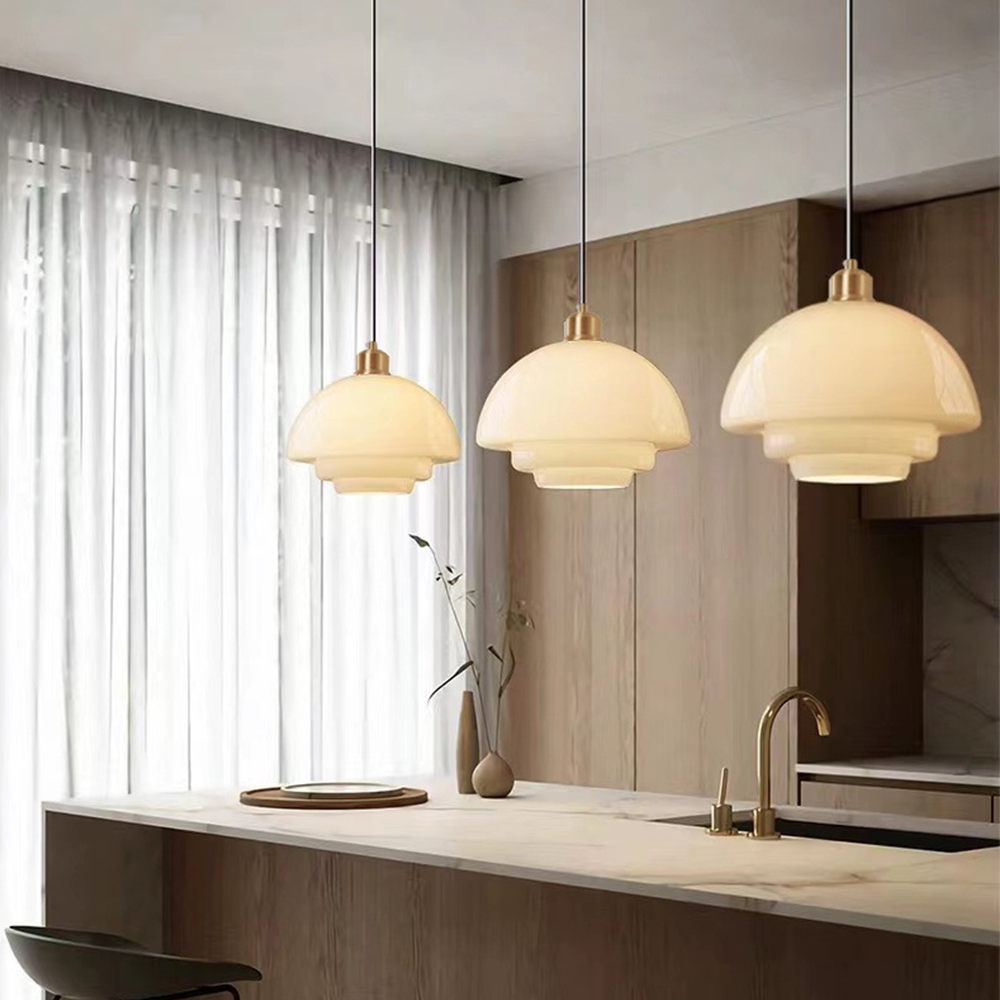 Contemporary Glass Pendant Light Fixture