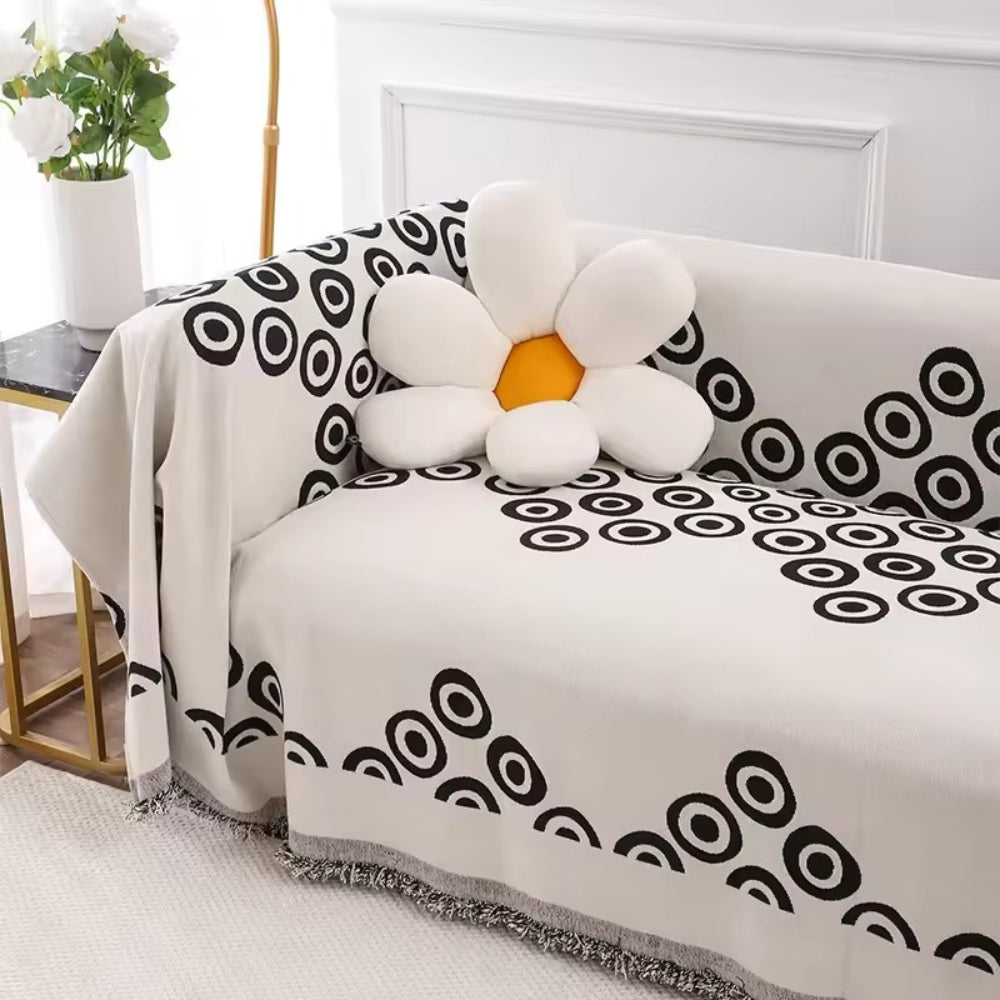 Floral Soft Chenille Couch Slipcover