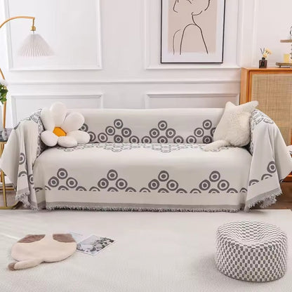 Floral Soft Chenille Couch Slipcover