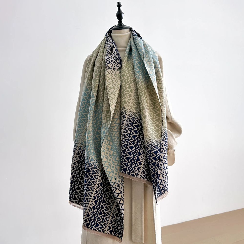 Cozy Plaid Knitted Winter Scarf - Luxicro