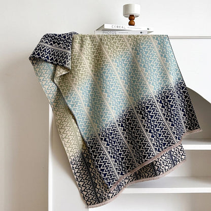 Cozy Plaid Knitted Winter Scarf