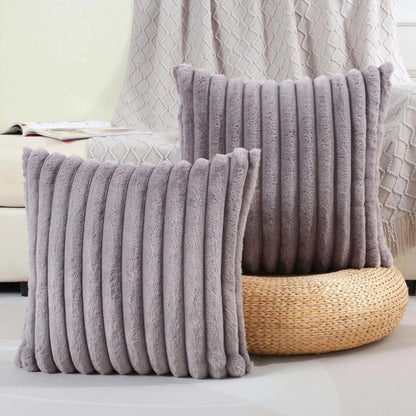 Soft Synthetic Fur Throw Pillow Cover