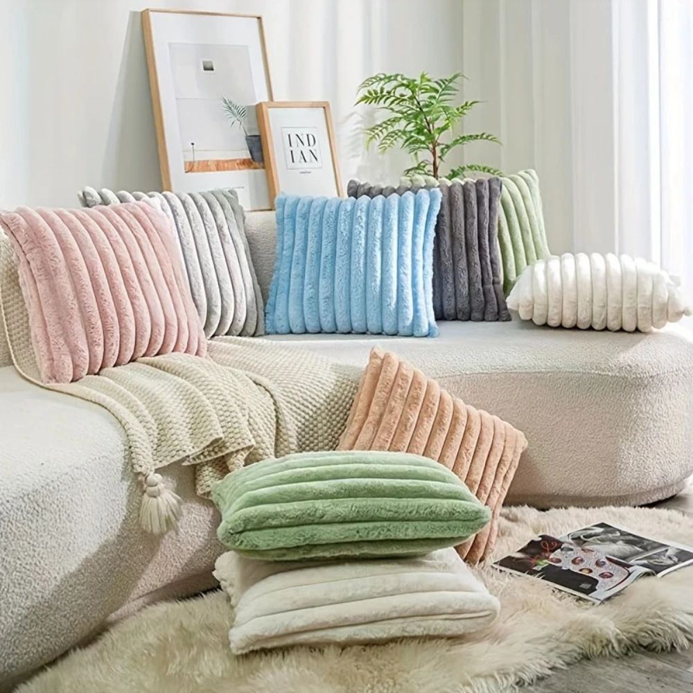 Soft Synthetic Fur Throw Pillow Cover - Luxicro