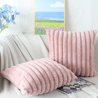 Soft Synthetic Fur Throw Pillow Cover