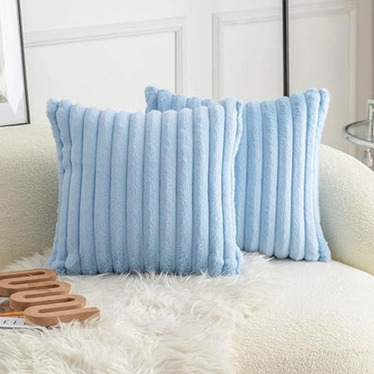 Soft Synthetic Fur Throw Pillow Cover