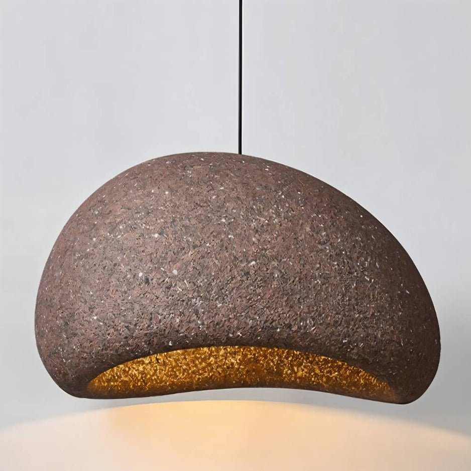 Warm Beige Glass Pendant Lamp