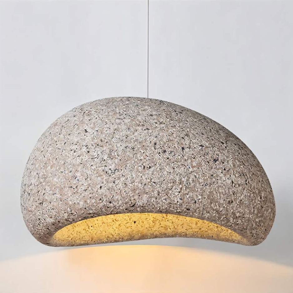 Warm Beige Glass Pendant Lamp
