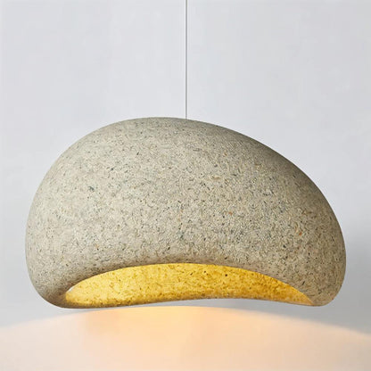 Warm Beige Glass Pendant Lamp