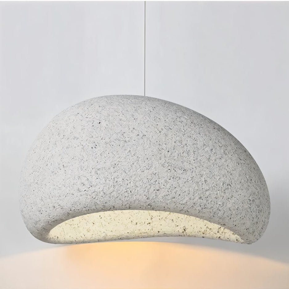 Warm Beige Glass Pendant Lamp