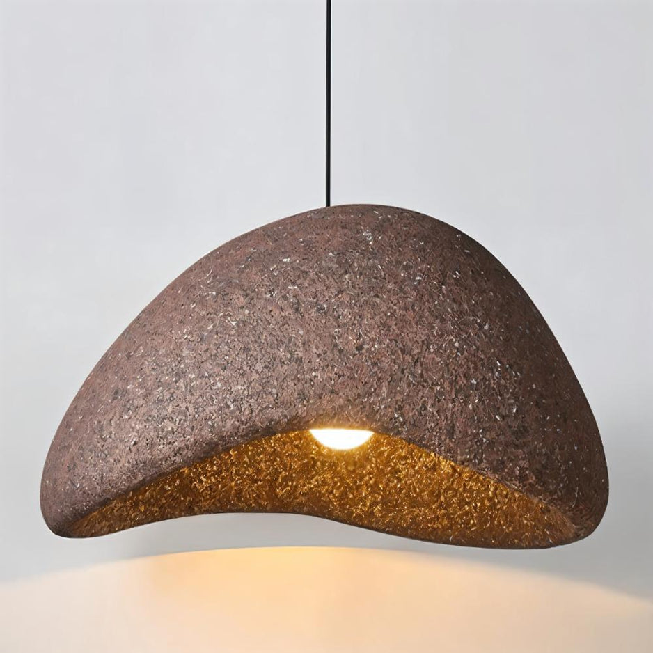 Warm Beige Glass Pendant Lamp