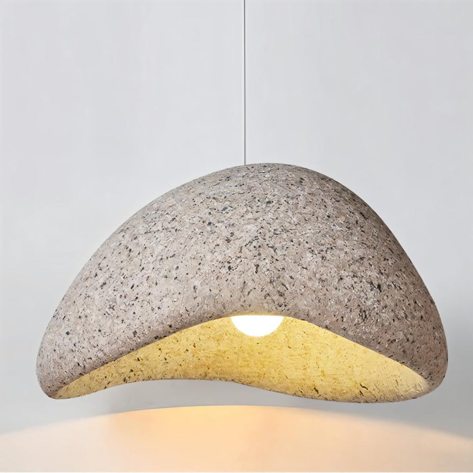 Warm Beige Glass Pendant Lamp