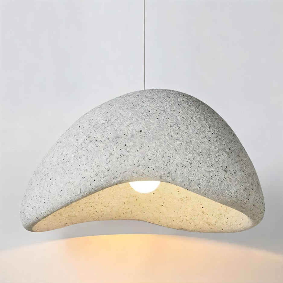 Warm Beige Glass Pendant Lamp