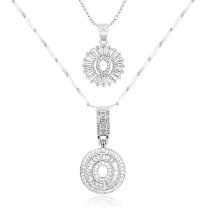 Fine 14k Gold Initial Diamond Pendant Necklace