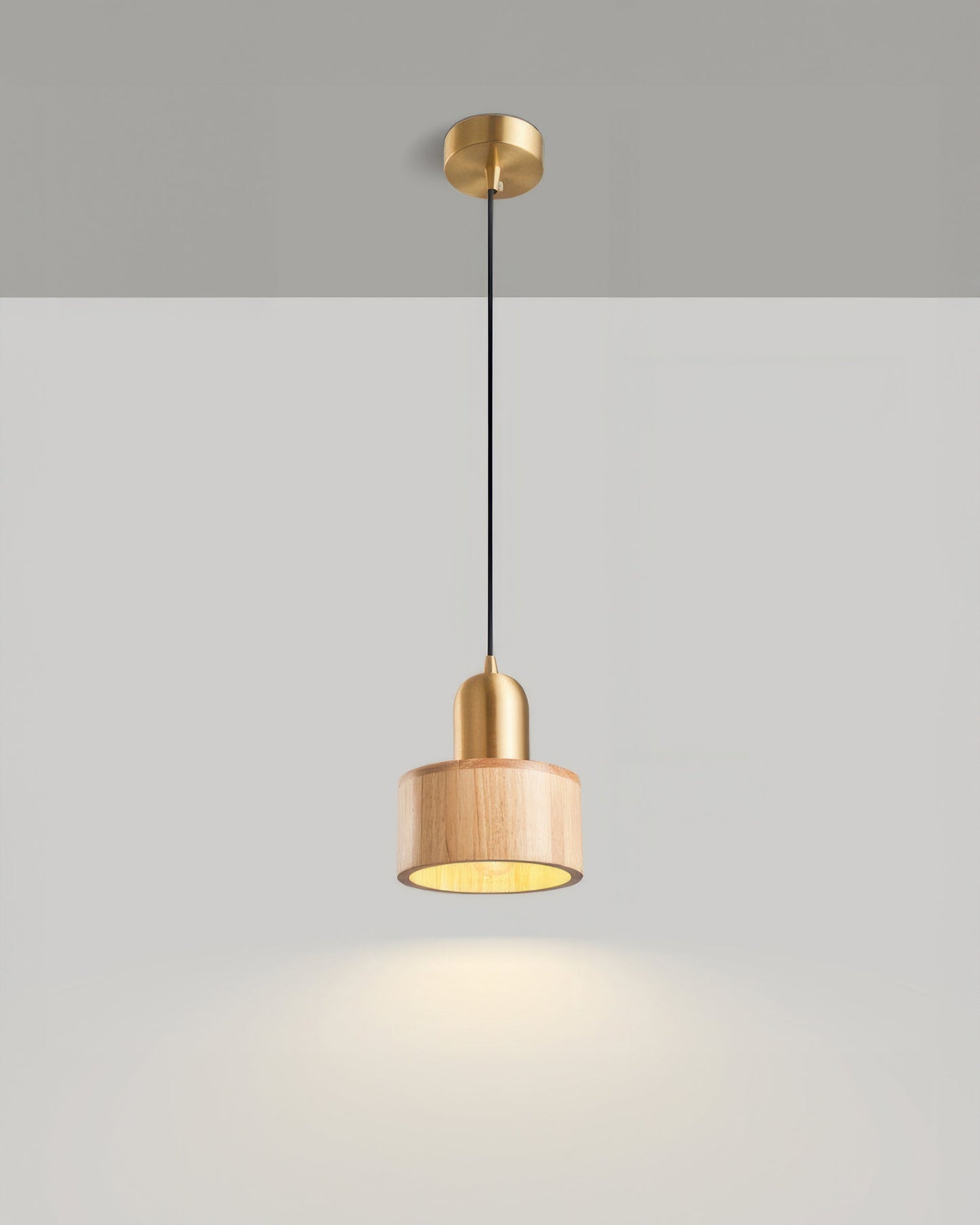 Asian Inspired Hanging Cylinder Pendant Lamp