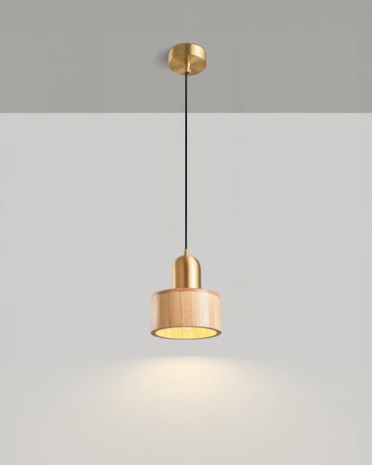 Asian Inspired Hanging Cylinder Pendant Lamp