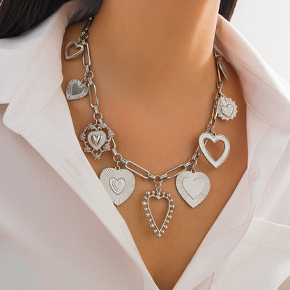 Trendy Love Heart Chain Necklace