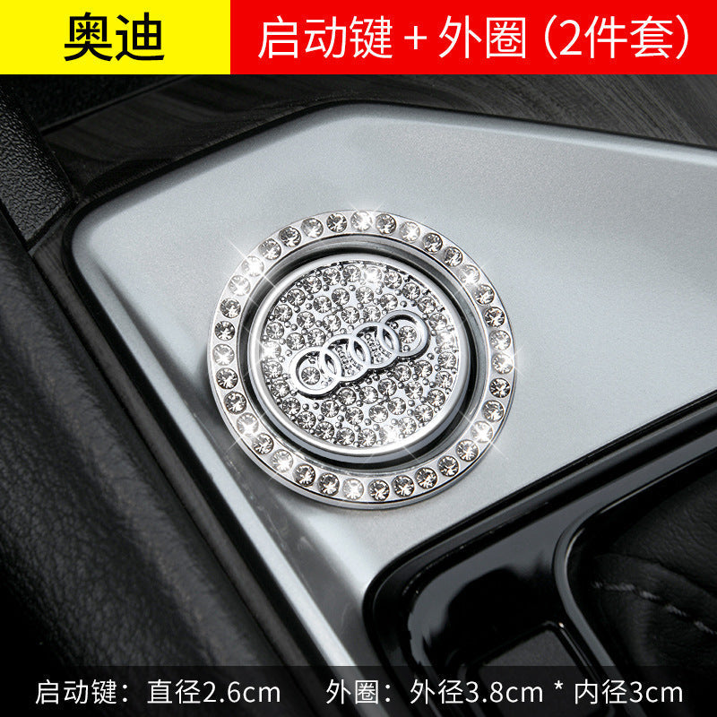Sparkly Car Key Start Button Cover Ring