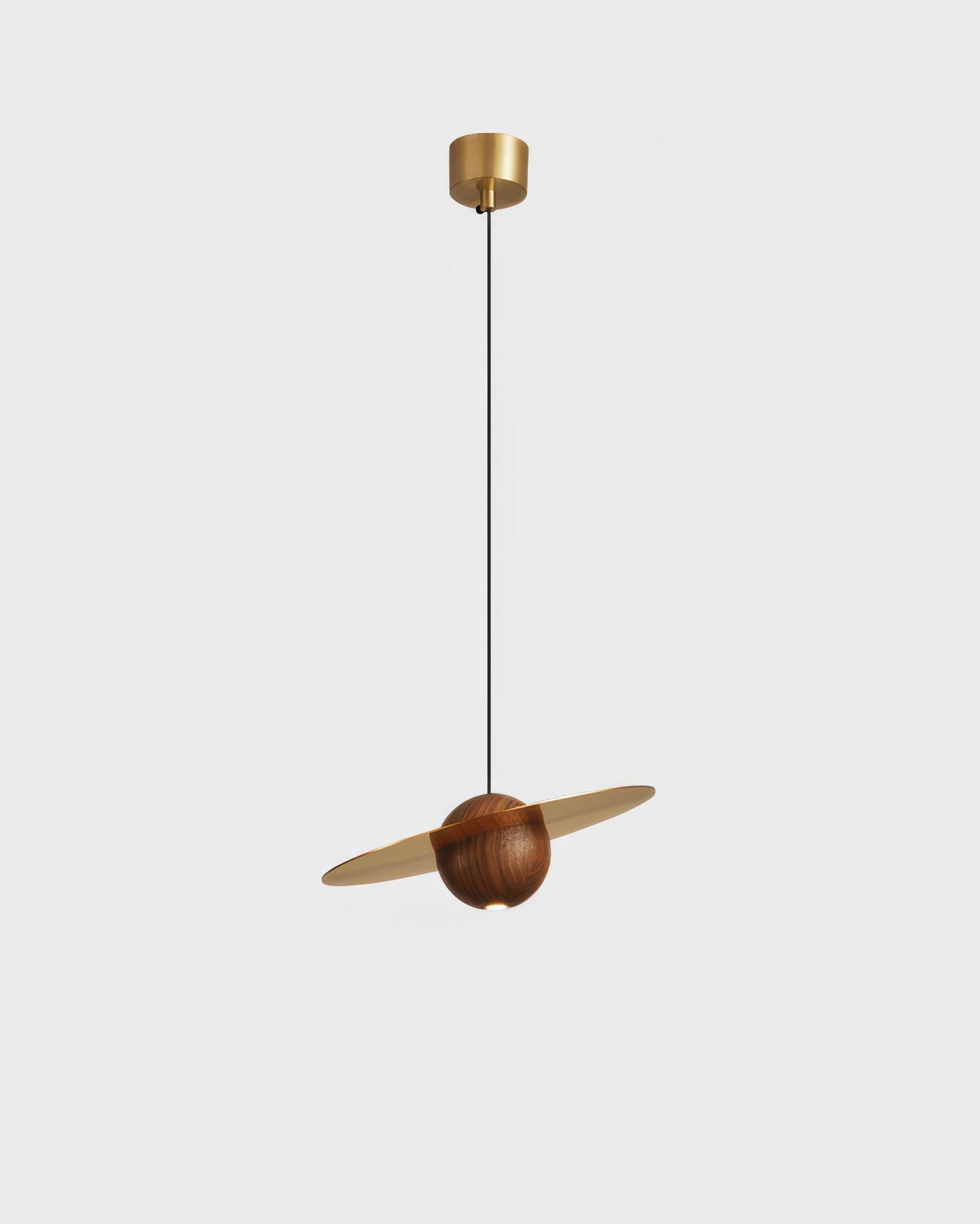 Vintage Brass Round Pendant Ceiling Light