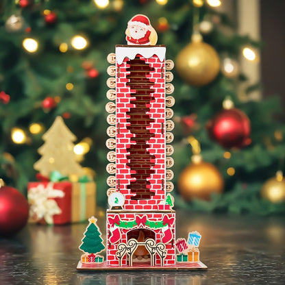 Classic Holiday Countdown Wooden Display Stand