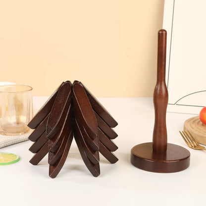 Protective Wooden Holiday Tree Coasters
