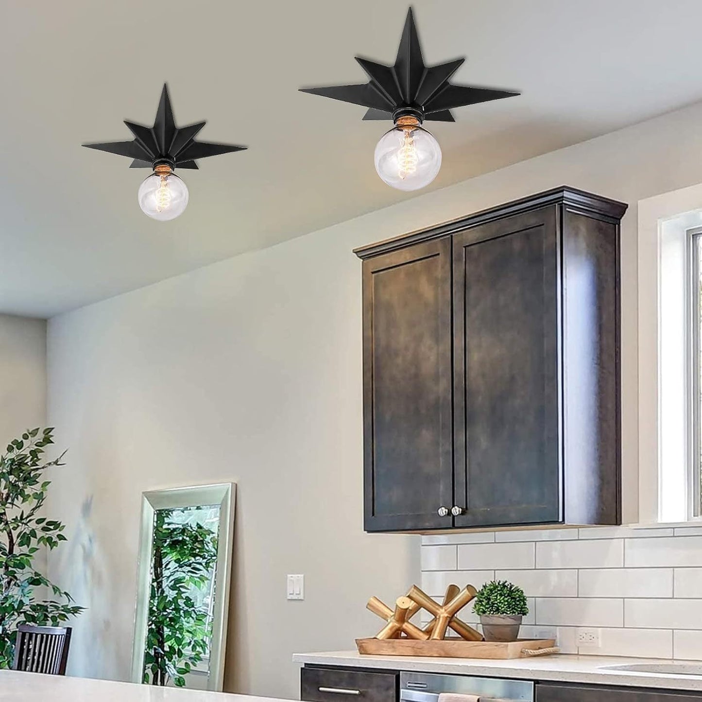 Elegant LED Starburst Ceiling Lamp