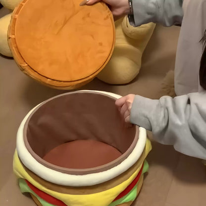 Compact Storage Stool Ottoman Chair
