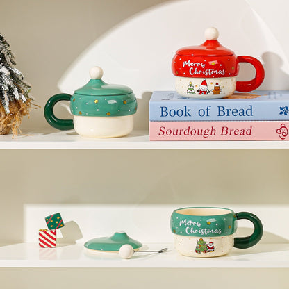 Festive Holiday Red Coffee Mug