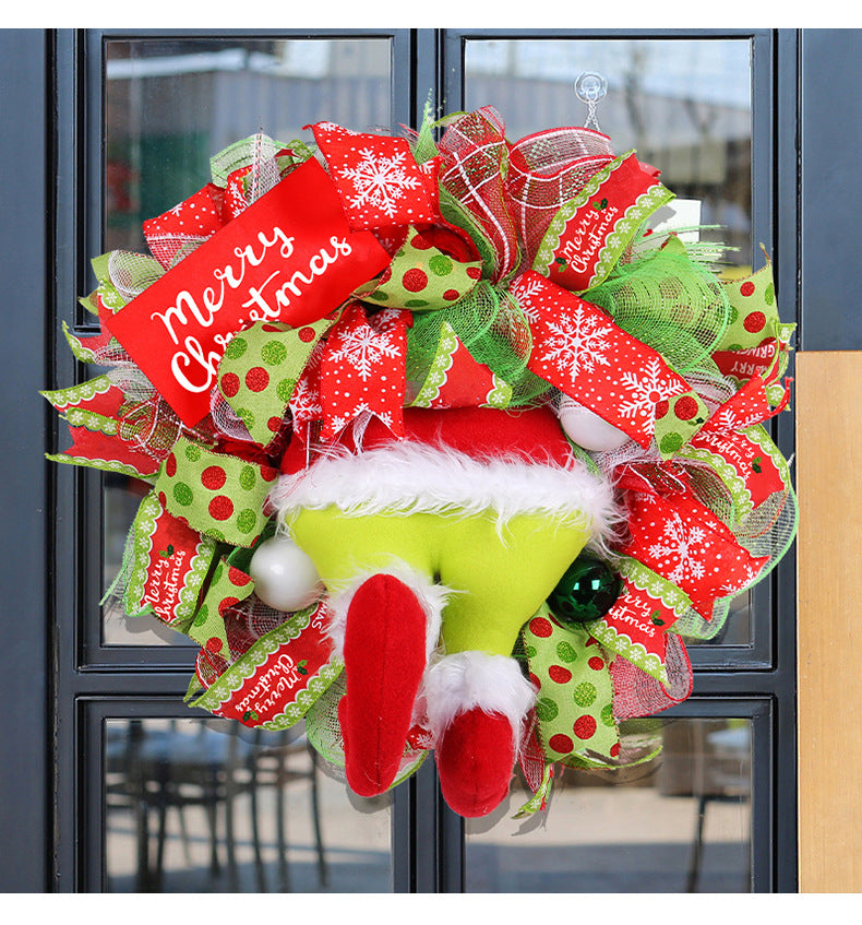 Fun Holiday Wreath Door Hanger Decoration