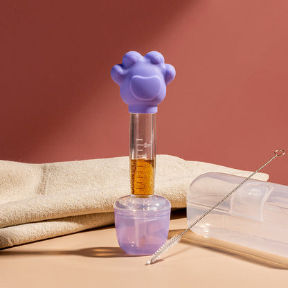 Baby Food Dispenser with Measurement Cup and Feeding Syringe