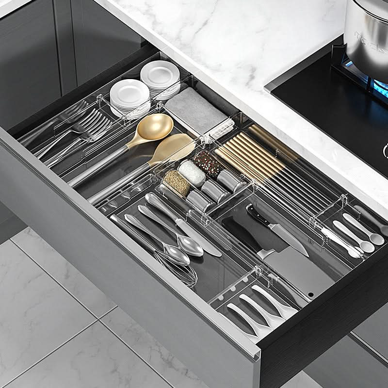 Customizable Kitchen Utensil Storage Tray - Luxicro
