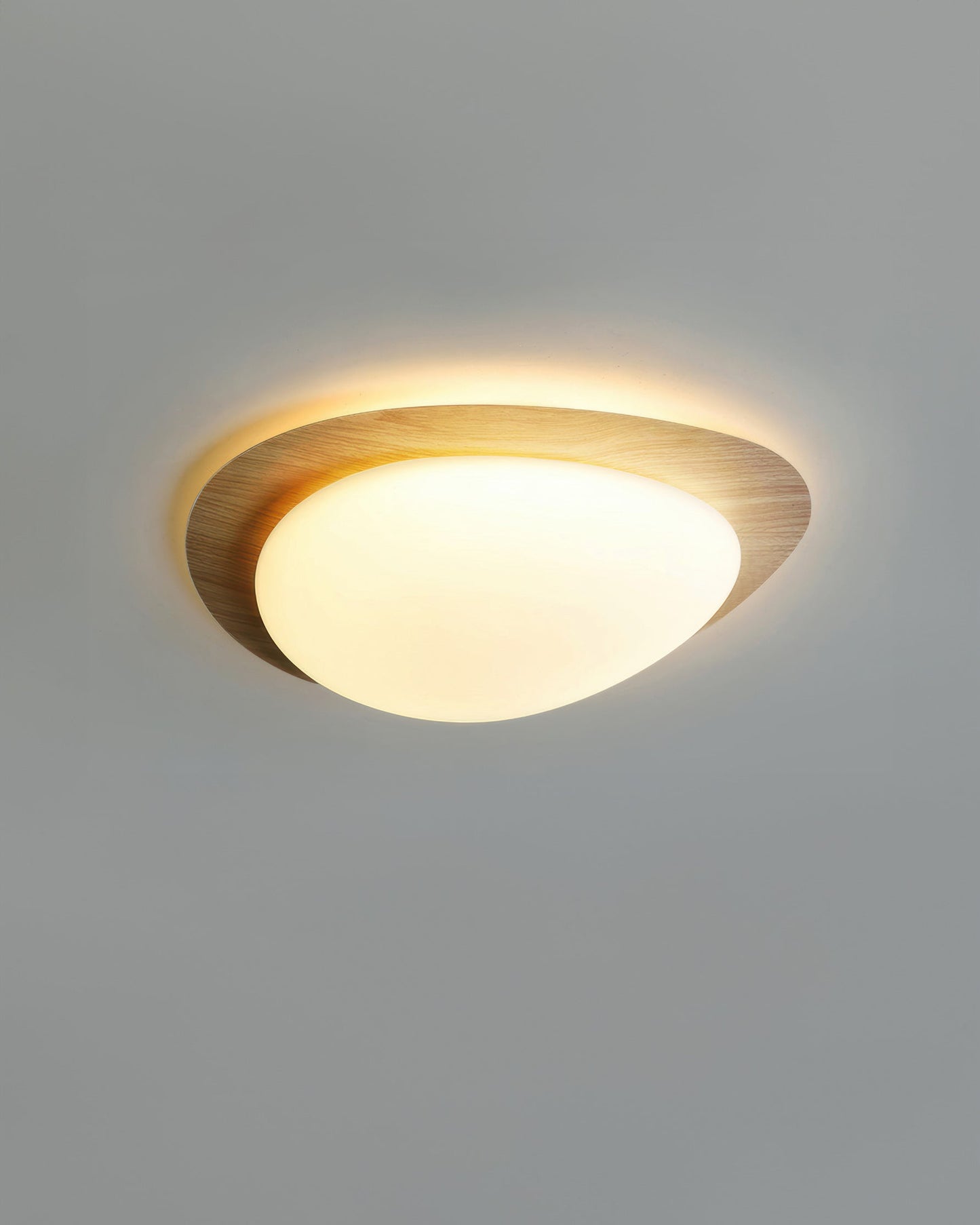 Natural Wood Effect LED Ceiling Lamp