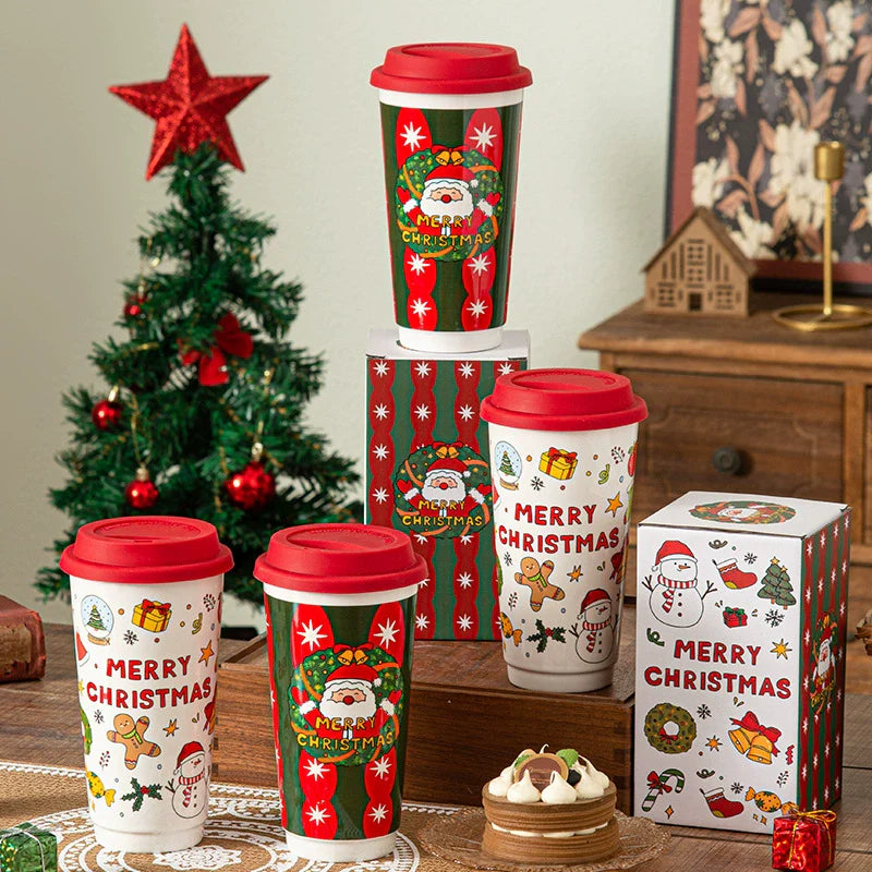 Colorful Holiday Ceramic Coffee Mug