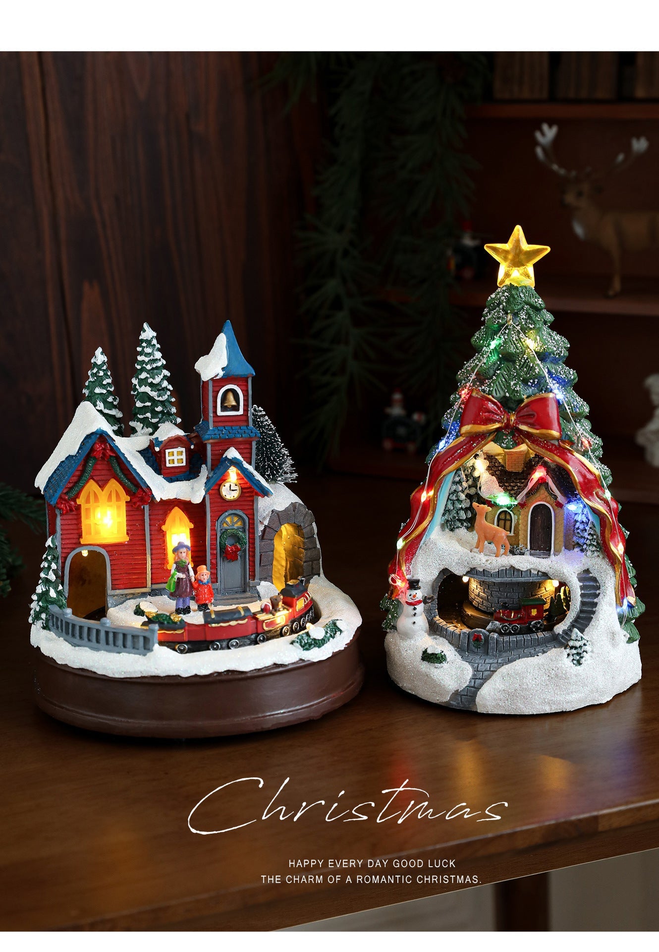 Colorful LED Music Christmas Ornament Box