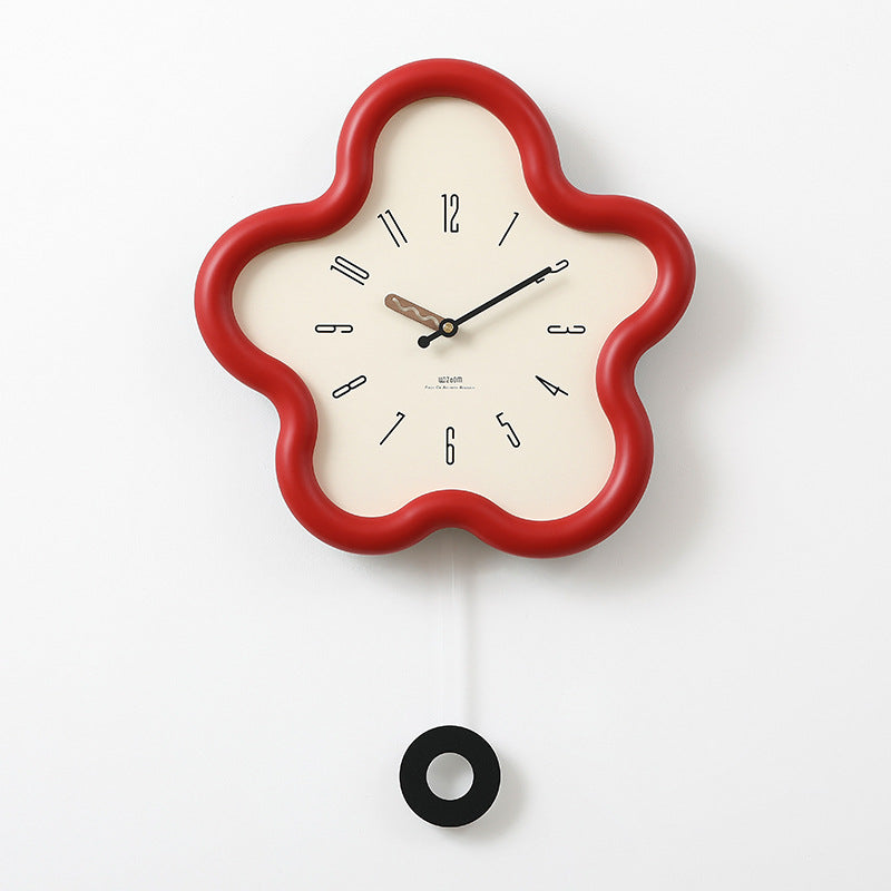 Beautiful Floral Swing Wall Clock - Luxicro