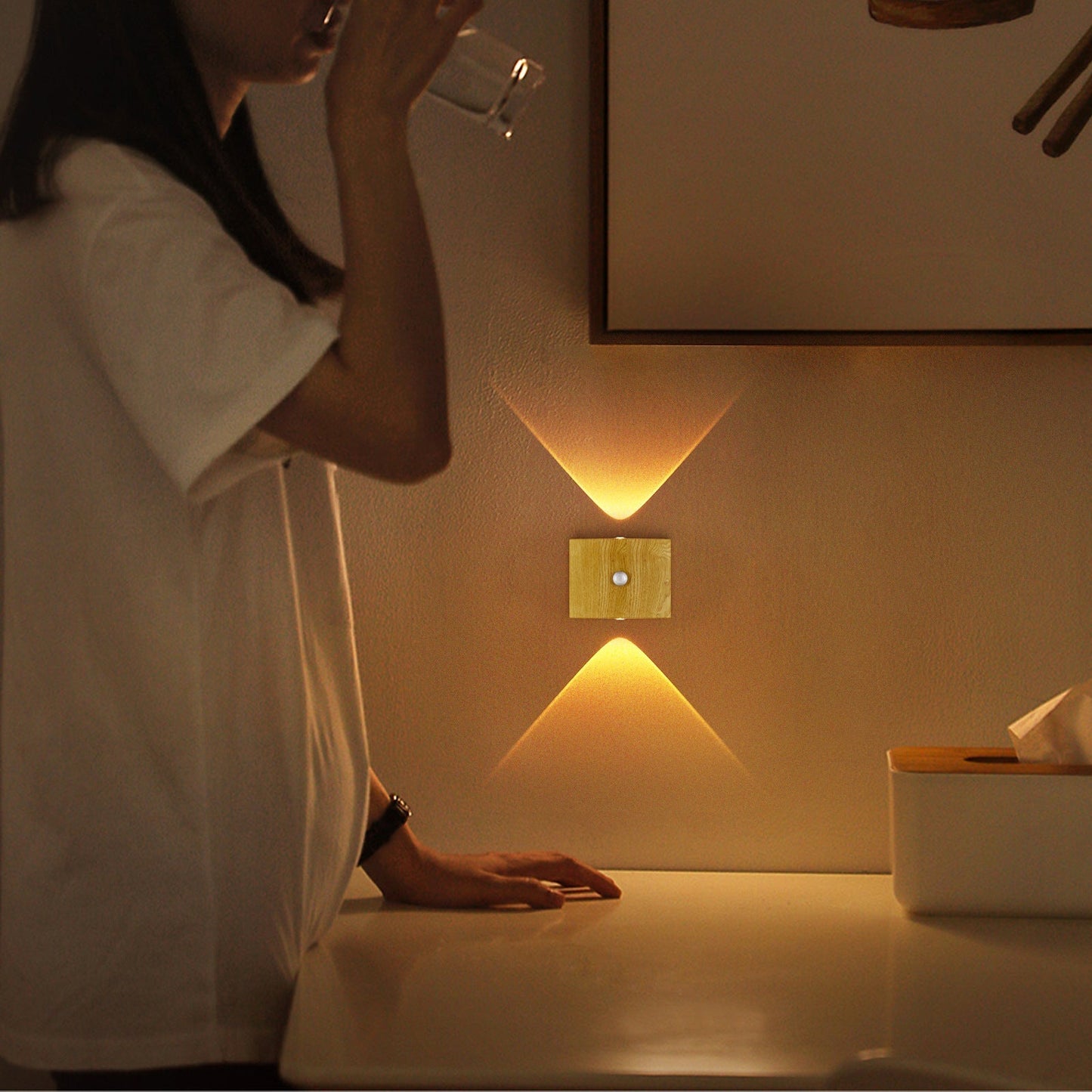 Simple Plug Motion Activated LED Wall Lamp