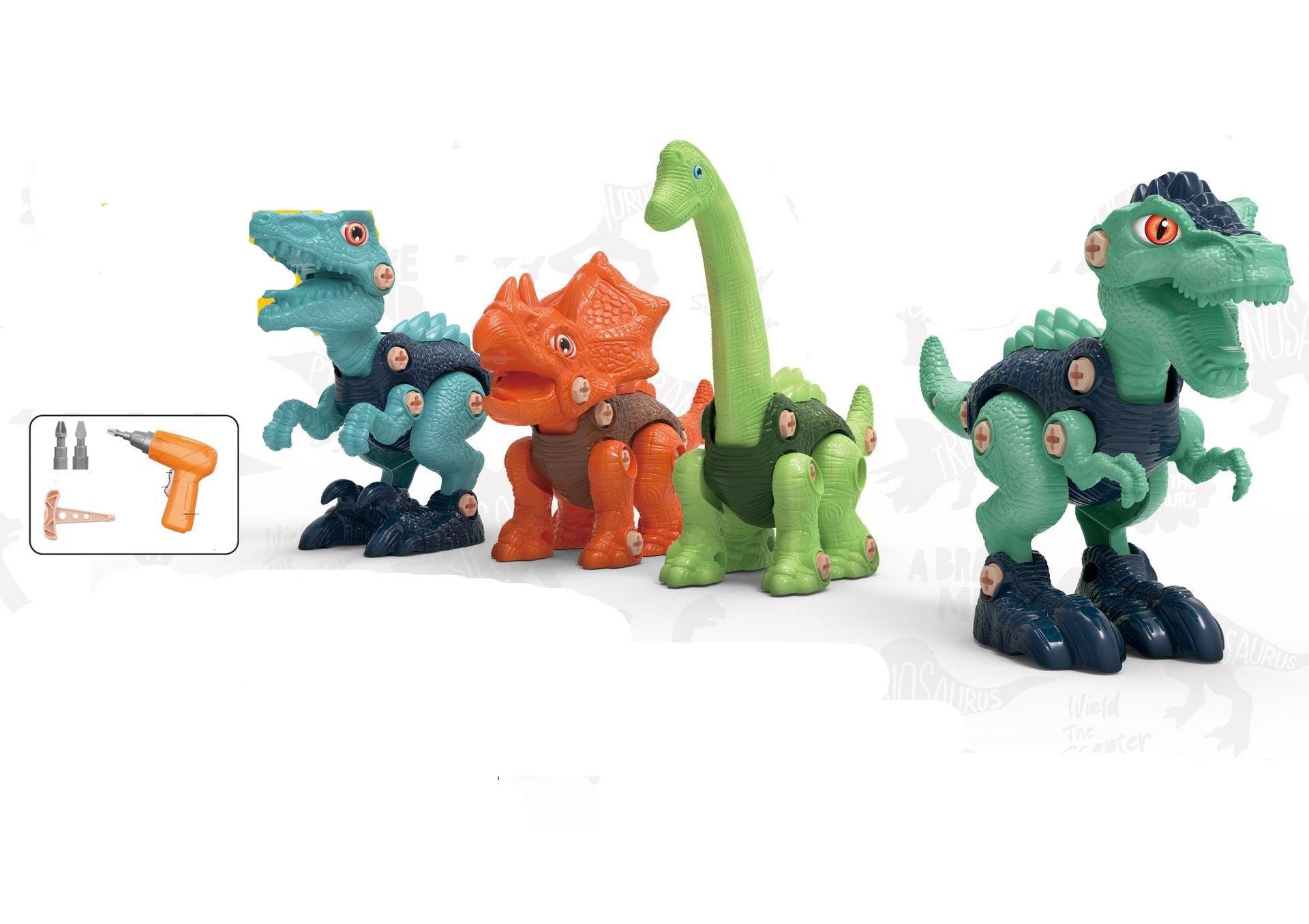 Colorful Childrens Dinosaur Construction Toy - Luxicro