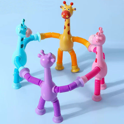 Colorful Suction Giraffe Baby Toy