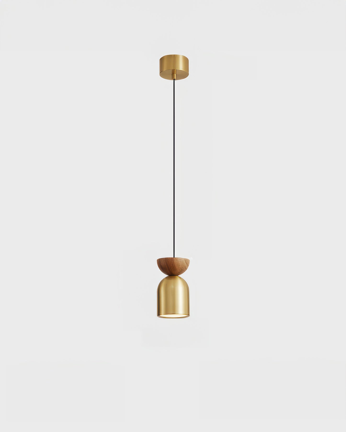 Vintage Brass Round Pendant Ceiling Light