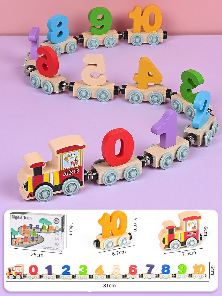 Learning Wooden Toy Train Set