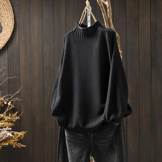 Cozy Women's Crew Neck Waffle Sweater - Luxicro