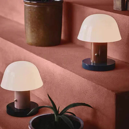 Compact Wooden Rechargeable Desk Lamp
