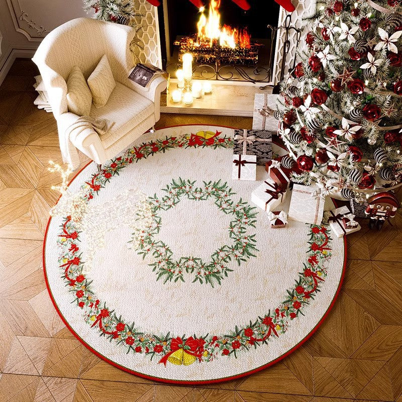 Festive Red Anti Slip Floor Mat
