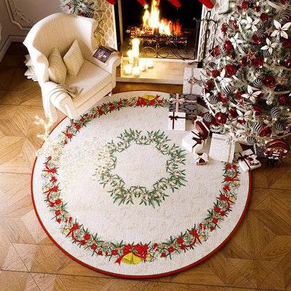 Festive Red Anti Slip Floor Mat