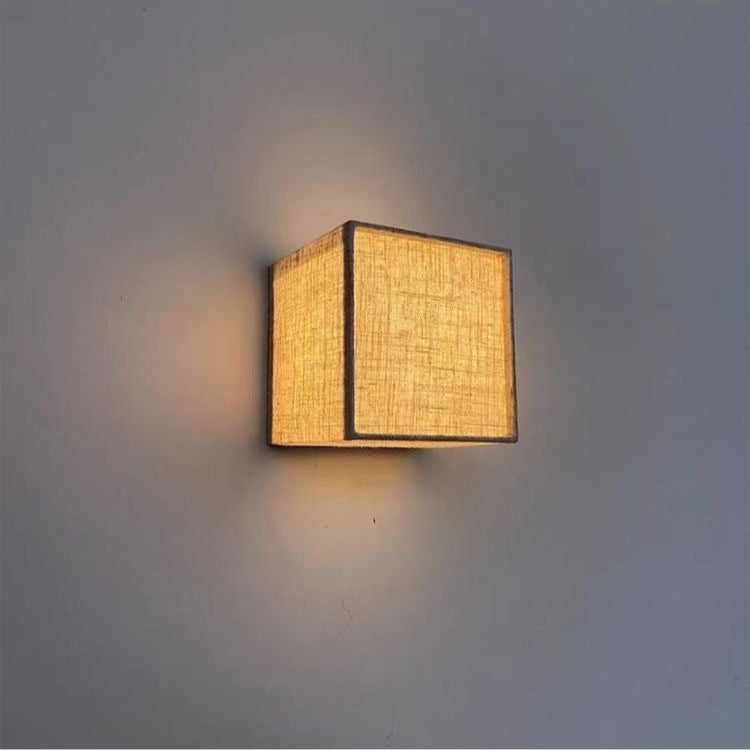 Simple Fabric Wall Lamp in Earthy Tone