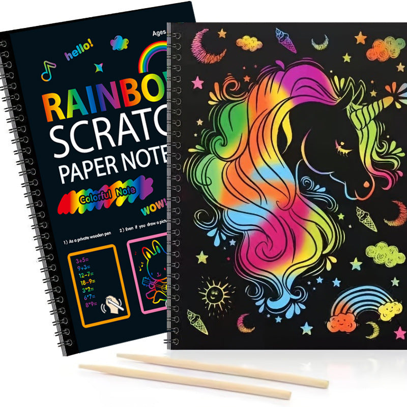 Vibrant Kids Scratch Art Pad
