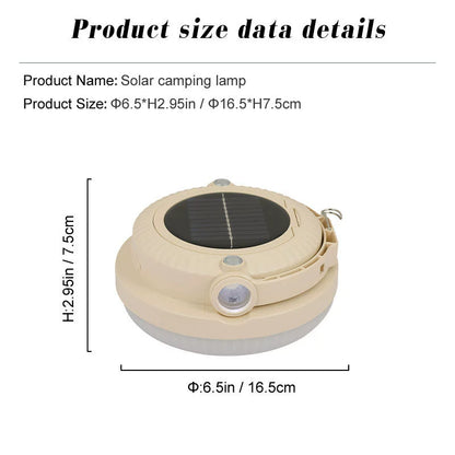 Compact Waterproof Solar LED Camping Light